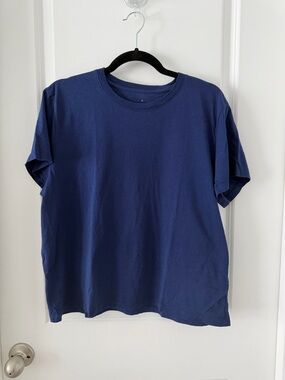Everlane Organic Cotton Blue Box-Cut T-Shirt Size XL